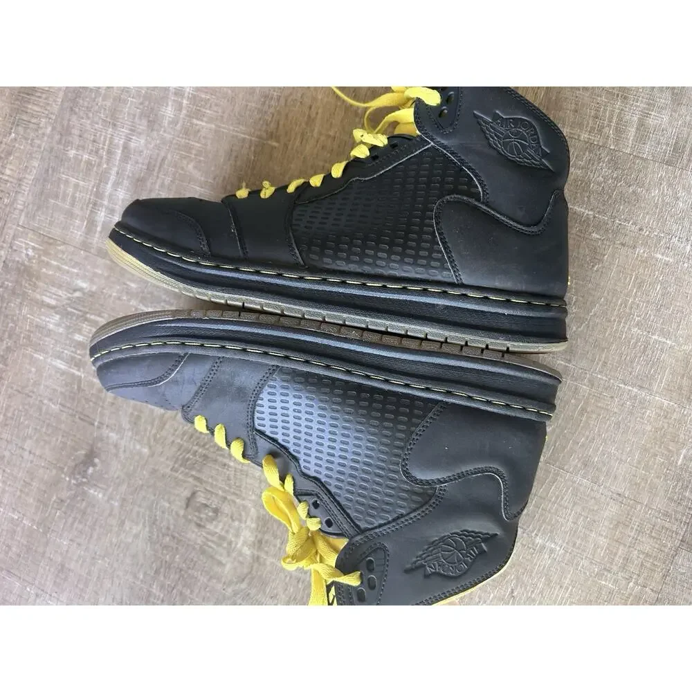 Nike Air Jordan Prime 5 Mens Size Black Yellow High Top Basketball Shoes 429489